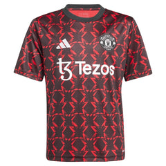 Adidas Manchester United Youth 2024/25 Pre-Match Top - Black