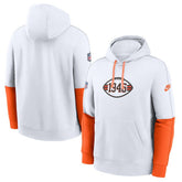 Cleveland Browns Throwback Logo Club Tri-Blend Pullover Hoodie White - Nike