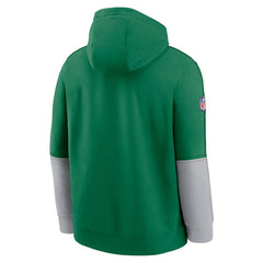 Philadelphia Eagles Throwback Logo Club Tri-Blend Pullover Hoodie Kelly Green - Nike