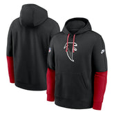 Atlanta Falcons Throwback Logo Club Tri-Blend Pullover Hoodie Black - Nike