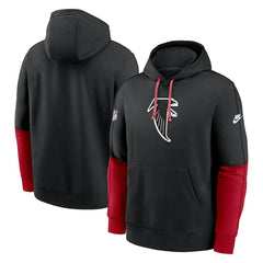 Atlanta Falcons Throwback Logo Club Tri-Blend Pullover Hoodie Black - Nike