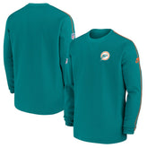 Miami Dolphins Alternate Logo Coach Long Sleeve Top Aqua - Nike