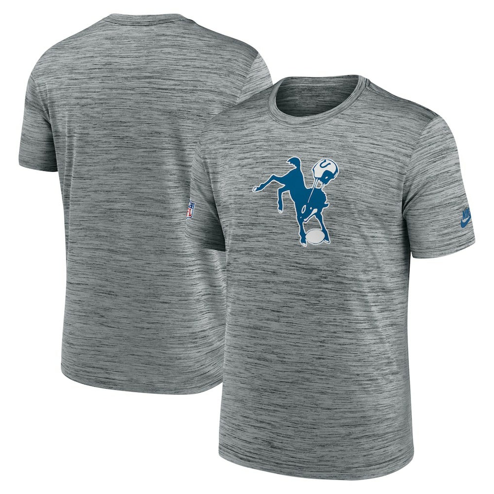 Indianapolis Colts Sideline Velocity Throwback Logo Dri-FIT T-Shirt Gray - Nike