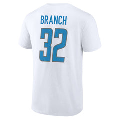 Brian Branch Detroit Lions Icon Player Name & Number T-Shirt White - NFL