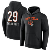 Cam Taylor-Britt Cincinnati Bengals Team Wordmark Player Name & Number Pullover Hoodie Black - NFL