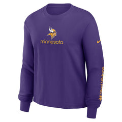 Minnesota Vikings Women's Boxy Long Sleeve T-Shirt Purple - Nike