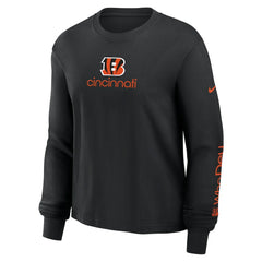 Cincinnati Bengals Women's Boxy Long Sleeve T-Shirt Black - Nike