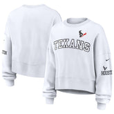 Houston Texans Women's Oversized Pullover Sweatshirt White - Nike