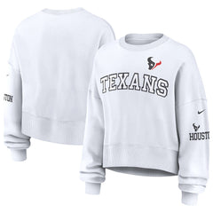 Houston Texans Women's Oversized Pullover Sweatshirt White - Nike