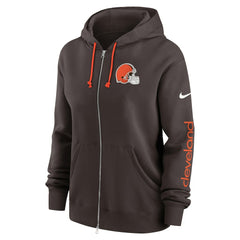 Cleveland Browns Women's Phoenix Full-Zip Hoodie Brown - Nike