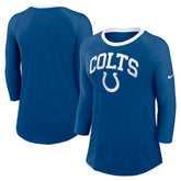 Indianapolis Colts Women's 3/4 Sleeve Raglan Fashion Top Royal - Nike