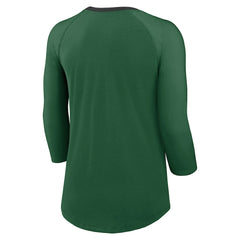 New York Jets Women's 3/4 Sleeve Raglan Fashion Top Green - Nike