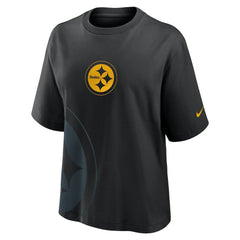 Pittsburgh Steelers Women's Boxy T-Shirt Black - Nike