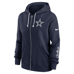 Dallas Cowboys Women's Plus Size Phoenix Full-Zip Hoodie Navy - Nike