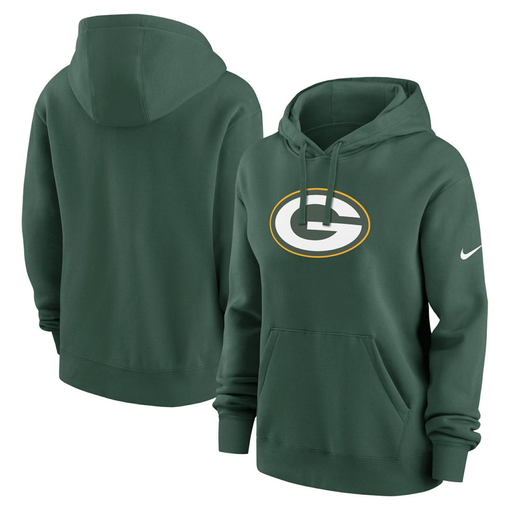 Green Bay Packers Women's Club Fleece Hoodie Green - Nike