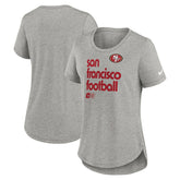 San Francisco 49ers Women's Team Shout-Out Tri-Blend T-Shirt Heather Gray - Nike