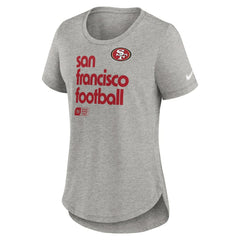 San Francisco 49ers Women's Team Shout-Out Tri-Blend T-Shirt Heather Gray - Nike
