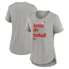 Kansas City Chiefs Women's Team Shout-Out Tri-Blend T-Shirt Heather Gray - Nike