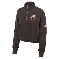 Cleveland Browns Women's Rewind Phoenix Half-Zip Sweatshirt Brown - Nike