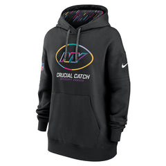New York Jets Women's 2024 NFL Crucial Catch Club Pullover Hoodie Black - Nike