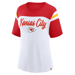 Kansas City Chiefs Women's Cheer Chant Fashion Crop Top White/Red - Fanatics