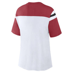 Arizona Cardinals Women's Cheer Chant Fashion Crop Top White/Cardinal - Fanatics