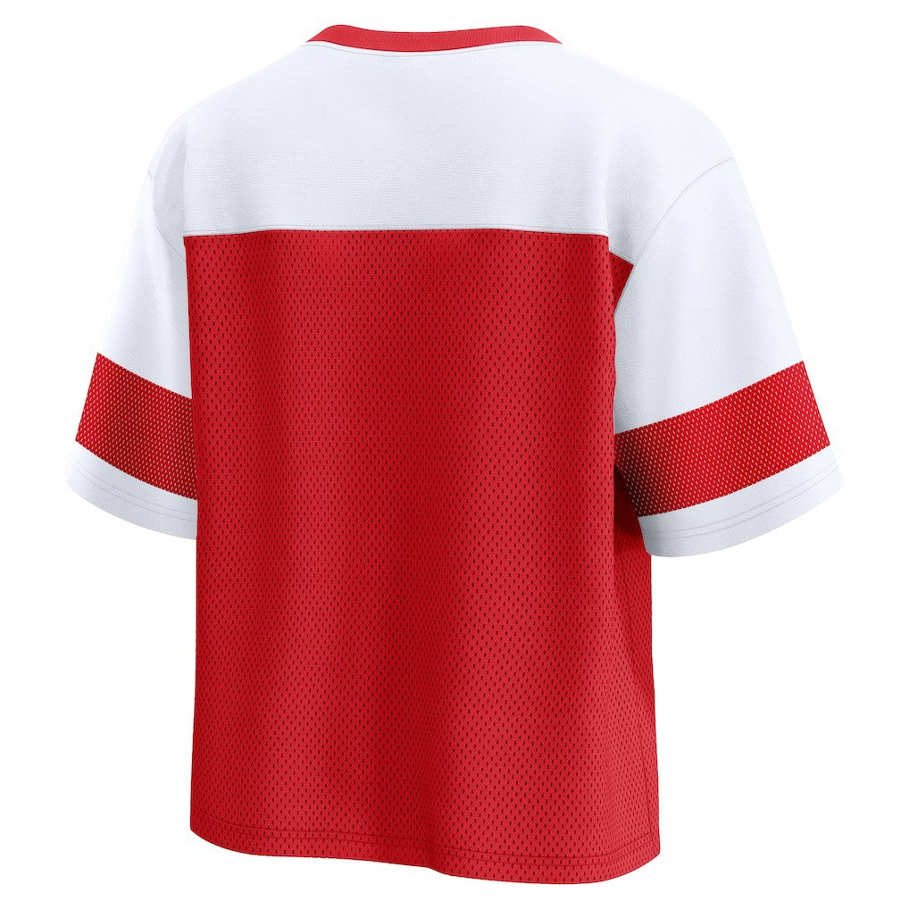 Kansas City Chiefs Women's Homeschool Jersey Poly V-Neck
Fashion Top - Red/White on sale | NFL Jerseys