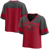 Tampa Bay Buccaneers Women's Homeschool Jersey Poly V-Neck
Fashion Top Red/Pewter - Fanatics