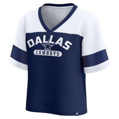 Dallas Cowboys Women's Homeschool Jersey Poly V-Neck
Fashion Top Navy/White - Fanatics