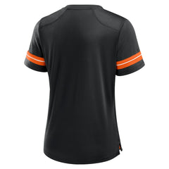 Cincinnati Bengals Women's Play Script Lace-Up T-Shirt Black - Fanatics