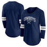 Dallas Cowboys Women's First Team Arch Logo 3/4 Sleeve T-Shirt Navy - Fanatics