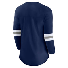 Dallas Cowboys Women's First Team Arch Logo 3/4 Sleeve T-Shirt Navy - Fanatics