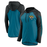 Jacksonville Jaguars Women's Script Full-Zip Hoodie Teal/Black - Fanatics