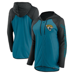 Jacksonville Jaguars Women's Script Full-Zip Hoodie Teal/Black - Fanatics