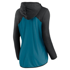 Jacksonville Jaguars Women's Script Full-Zip Hoodie Teal/Black - Fanatics