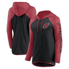 Arizona Cardinals Women's Script Full-Zip Hoodie Black/Cardinal - Fanatics
