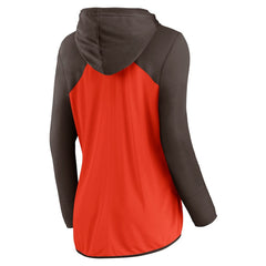 Cleveland Browns Women's Script Full-Zip Hoodie Orange/Brown - Fanatics
