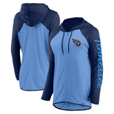 Tennessee Titans Women's Script Full-Zip Hoodie Light Blue/Navy - Fanatics
