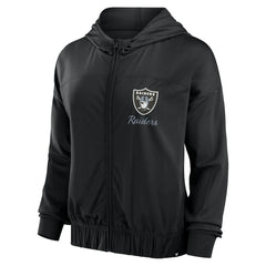 Las Vegas Raiders Women's Script Lock Full-Zip Hoodie Black - Fanatics