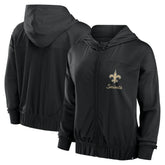 New Orleans Saints Women's Script Lock Full-Zip Hoodie Black - Fanatics