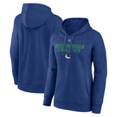 Vancouver Canucks - Fanatics Women's Authentic Pro Core Primary Fleece Pullover Hoodie Blue