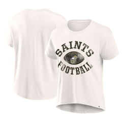 New Orleans Saints Women's Football Home Fashion T-Shirt Cream - Fanatics
