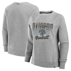Las Vegas Raiders Women's Hit Hard Fleece Pullover Sweatshirt Heather Gray - Fanatics