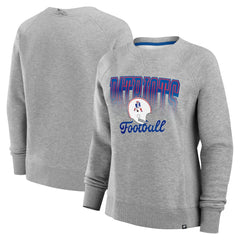 New England Patriots Women's Hit Hard Fleece Pullover Sweatshirt Heather Gray - Fanatics
