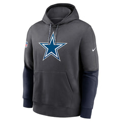 Dallas Cowboys 2024 Sideline Club Pullover Hoodie Charcoal - Nike