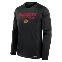 Chicago Blackhawks Fanatics Authentic Pro Rink Tech Long Sleeve T-Shirt Black