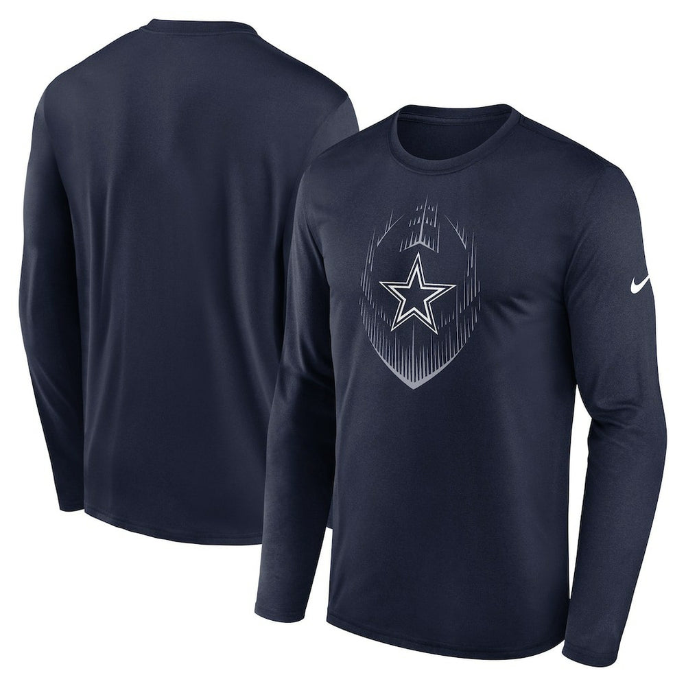 Dallas Cowboys Icon Legend Performance Long Sleeve T-Shirt Navy - Nike