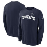Dallas Cowboys Club Pullover Sweatshirt Navy - Nike