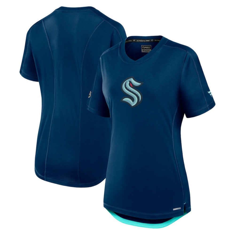 Seattle Kraken Fanatics Women's Authentic Pro Rink T-Shirt Deep Sea Blue