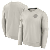 Edmonton Oilers - Fanatics Authentic Pro Road Fleece Pullover Sweatshirt Cream